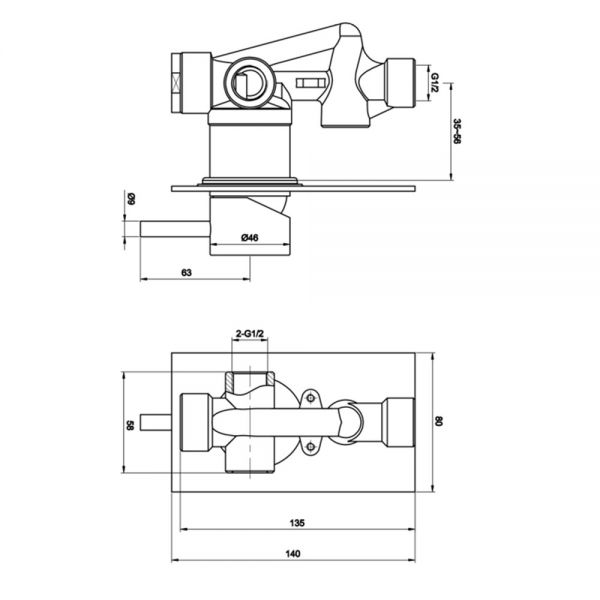 JTP Florence Chrome Single Outlet Manual Shower Valve #2