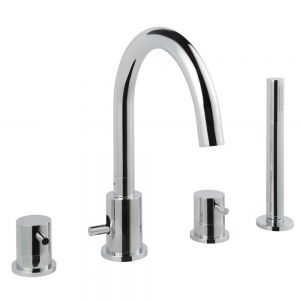 JTP Florence Chrome 4 Hole Bath Shower Mixer Tap