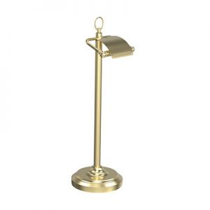 Miller Classic Brushed Brass Toilet Roll Holder With Lid 5658MP1