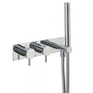 JTP Florence Chrome Two Outlet Thermostatic Shower Valve with Handset Kit
