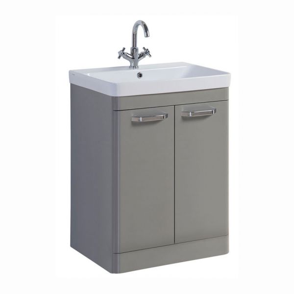 Kartell Options 600 Basalt Grey Floor Standing Vanity Unit and Basin