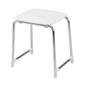 Gedy Prima Classe Bathroom Stool White/Chrome 6072 23