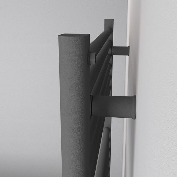 Eastbrook Biava Hidden Vent 688 x 600 Straight Matt Anthracite Towel Rail #4