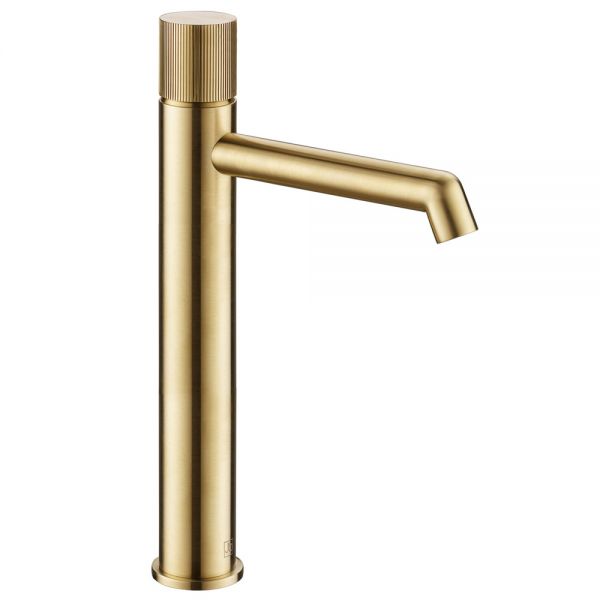Just Taps Plus Evo Brushed Brass Tall Basin Mixer Tap 63009BBR