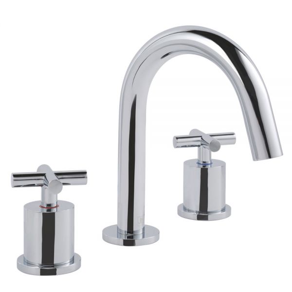 JTP Solex Chrome 3 Hole Basin Mixer Tap