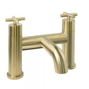 JTP Solex Brushed Brass Deck Mounted Bath Filler Tap