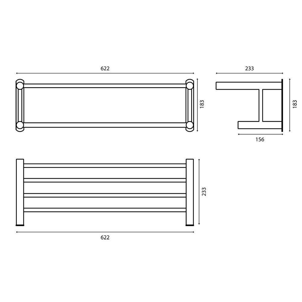 Miller Classic Towel Rack Brushed Brass 667MP1 667MP1