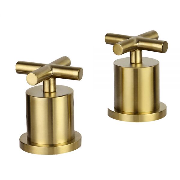 JTP Solex Brushed Brass Deck Mounted Panel Valves