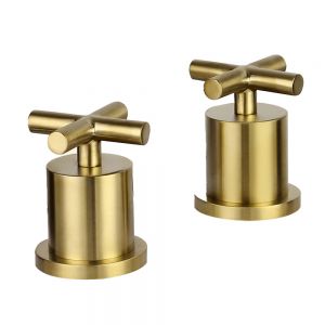 JTP Solex Brushed Brass Deck Mounted Panel Valves
