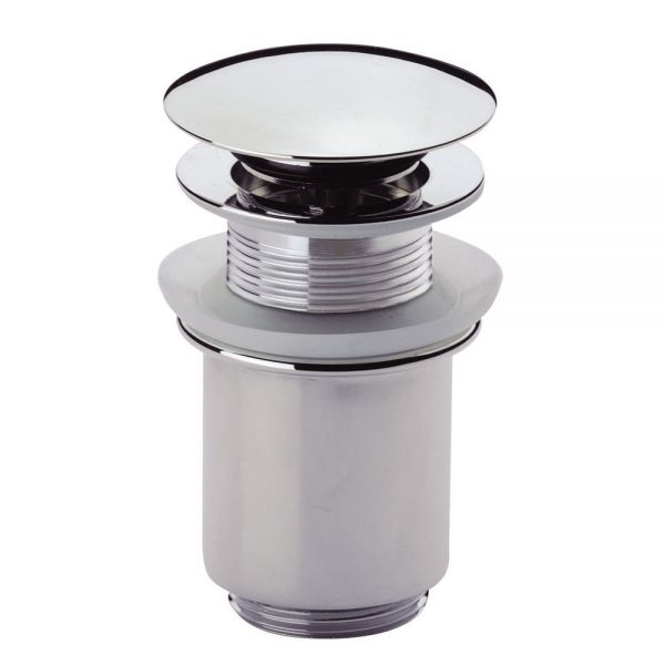 JTP Chrome Unslotted Click Clack Basin Waste
