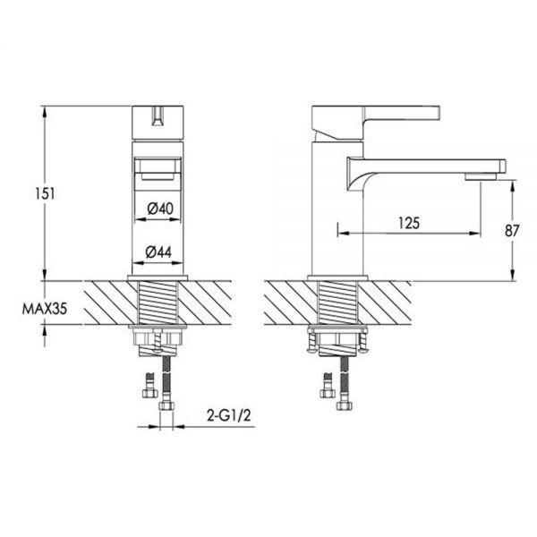JTP Hugo Chrome Basin Mixer Tap #2