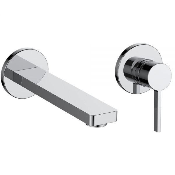 JTP Hugo Chrome 2 Hole Wall Mounted Basin Mixer Tap