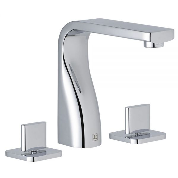 JTP Curve Chrome 3 Hole Basin Mixer Tap