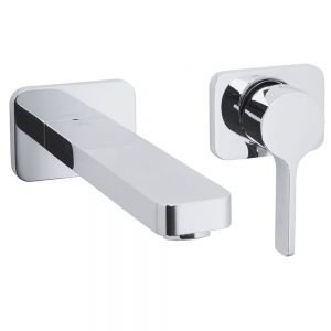 JTP Curve Chrome Wall Mounted Basin Mixer Tap