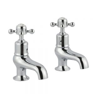 JTP Grosvenor Cross Chrome Bath Pillar Taps