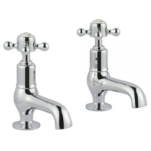 JTP Grosvenor Cross Chrome Basin Pillar Taps