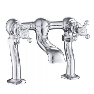 JTP Grosvenor Cross Chrome Deck Mounted Bath Filler Tap