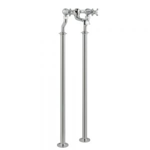 JTP Grosvenor Cross Chrome Floor Standing Bath Filler Tap