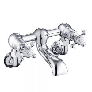 JTP Grosvenor Cross Chrome Wall Mounted Bath Filler Tap