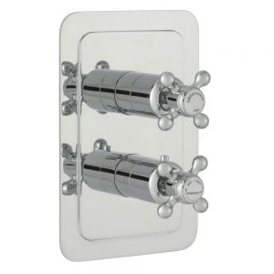 JTP Grosvenor Cross Chrome Single Outlet Thermostatic Shower Valve