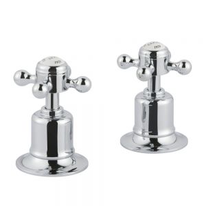 JTP Grosvenor Cross Chrome Deck Mounted Panel Valves