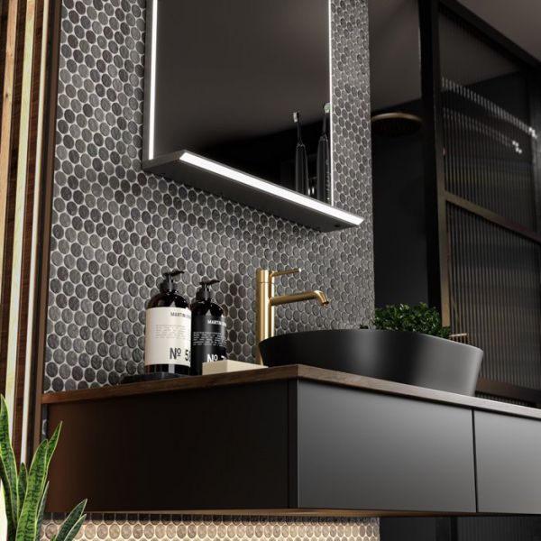 hib. Platform 60 Illuminated LED Bathroom Mirror With Shelf #2