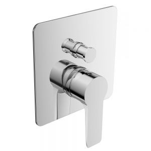 JTP Amore Chrome Two Outlet Manual Shower Valve with Diverter