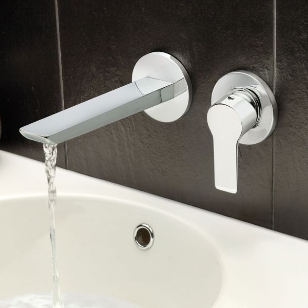 JTP Amore Chrome Wall Mounted Basin Mixer Tap #3