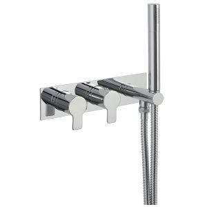JTP Amore Chrome Two Outlet Thermostatic Shower Valve with Handset Kit