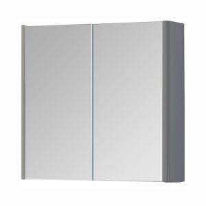 Kartell Options 800 x 600 Basalt Grey Double Door Mirrored Bathroom Cabinet
