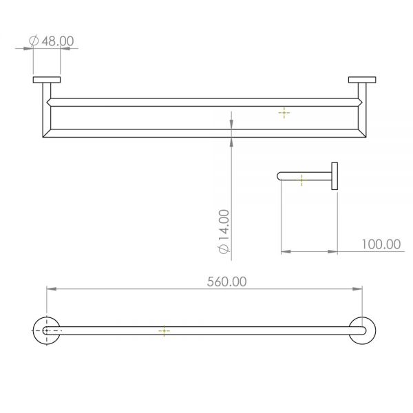 Abacus Iso Pro Brushed Bronze Double Towel Rail #2