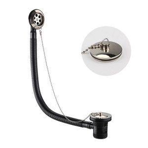 JTP Grosvenor Chrome Bath Waste with Plug Slotted