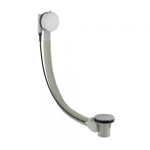 JTP Chrome Overflow Bath Filler with Pop Up Waste 600mm
