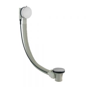 JTP Chrome Overflow Bath Filler with Pop Up Waste 1050mm