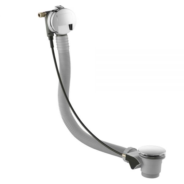 JTP Slimline Chrome Overflow Bath Filler with Pop Up Waste 1050mm