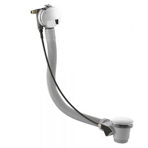 JTP Slimline Chrome Overflow Bath Filler with Pop Up Waste 1050mm