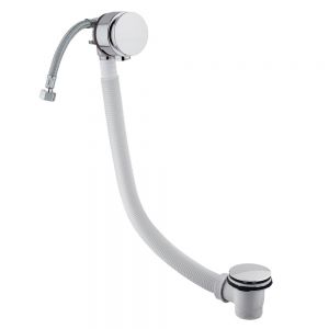 JTP Chrome Overflow Bath Filler with Click Clack Waste