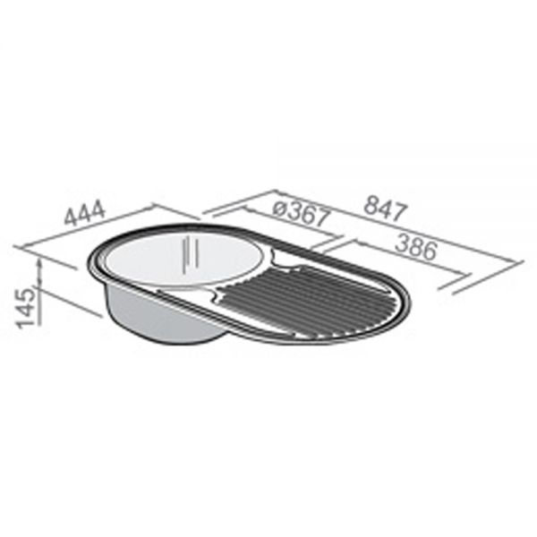 Clearwater Oboe 1 Bowl Inset Stainless Steel Kitchen Sink with Drainer 847 x 444 #2