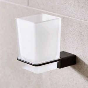 Miller Miami Black Tumbler And Holder 8403B