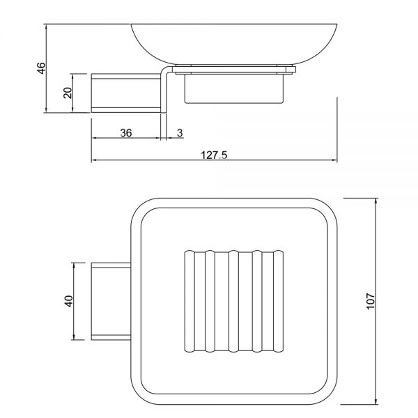 Miller Miami Stainless Steel Soap Dish And Holder 8404BN #2