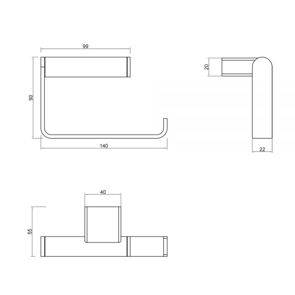 Miller Miami Stainless Steel Toilet Roll Holder 8410BN #2