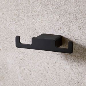 Miller Miami Black Double Robe Hook 8412B