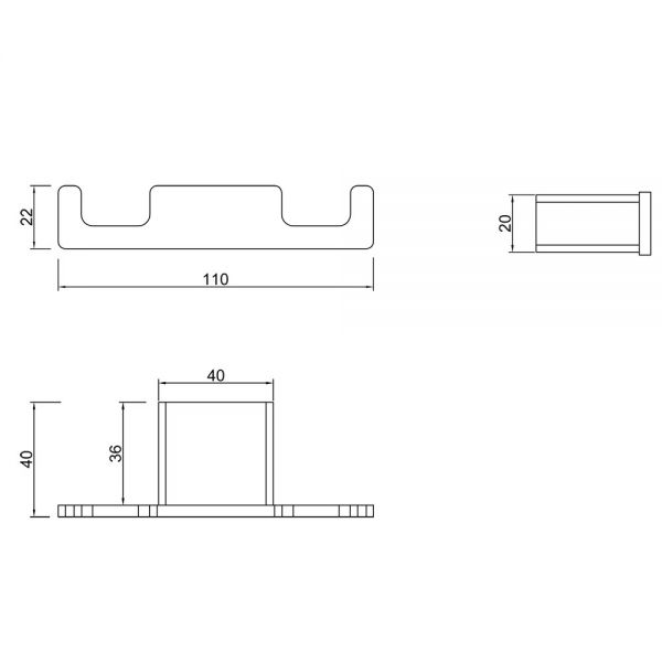Miller Miami Nickel Double Robe Hook 8412BN #2
