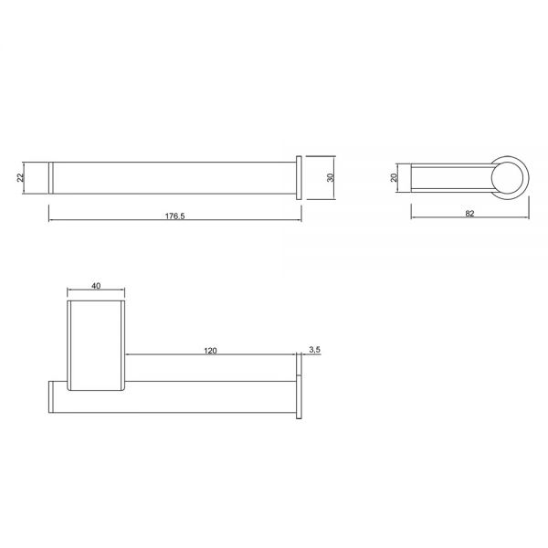 Miller Miami Nickel Toilet Roll Holder 8419BN #3