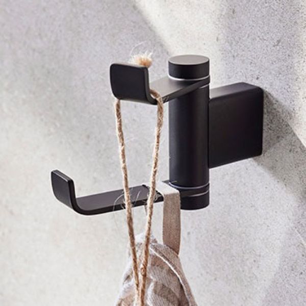Miller Miami Black Swivel Double Robe Hook 8440B #2