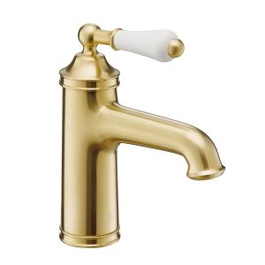 JTP Grosvenor Lever Brushed Brass Basin Mixer Tap