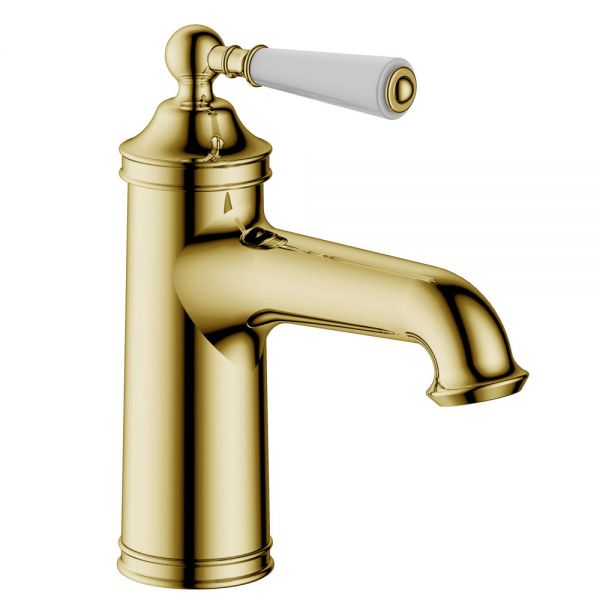 JTP Grosvenor Lever Polished Gold Single Lever Basin Mixer Tap