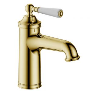 JTP Grosvenor Lever Antique Brass Single Lever Basin Mixer Tap