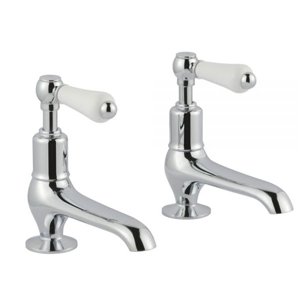 JTP Grosvenor Lever Chrome Long Nose Basin Pillar Taps