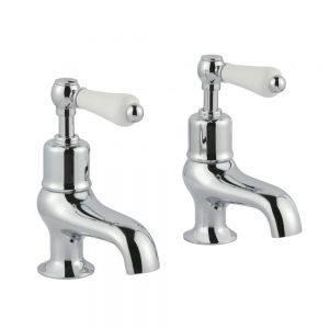 JTP Grosvenor Lever Chrome Bath Pillar Taps